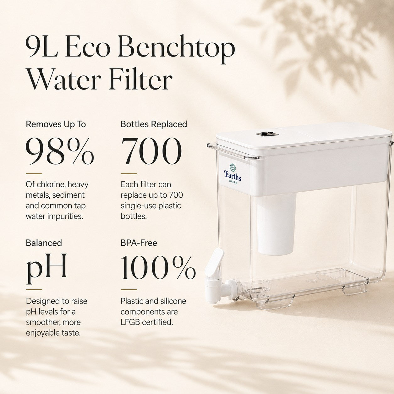 9L Eco Benchtop Water Filter