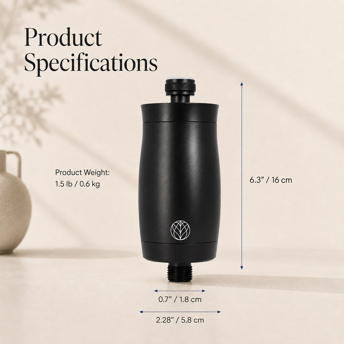 The Original Premium Shower Filter - Black