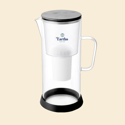 3.5L Glass Carafe Alkaline Water Filter - Black