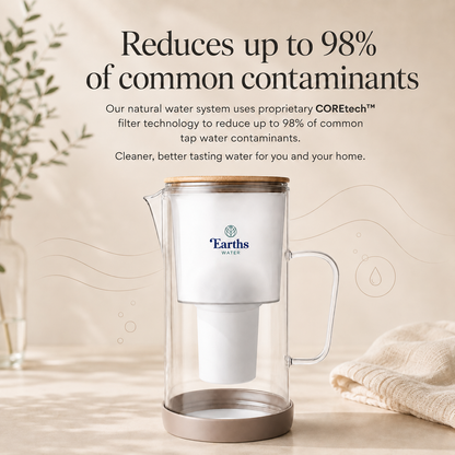 2.5L Glass Water Filter Jug Carafe - Natural