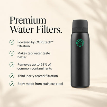 Ultra Stainless Steel Water Filter Bottle + Urban Filter