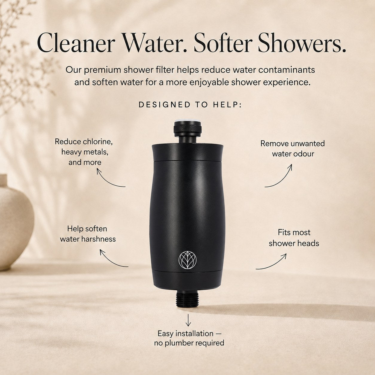 The Original Premium Shower Filter - Black