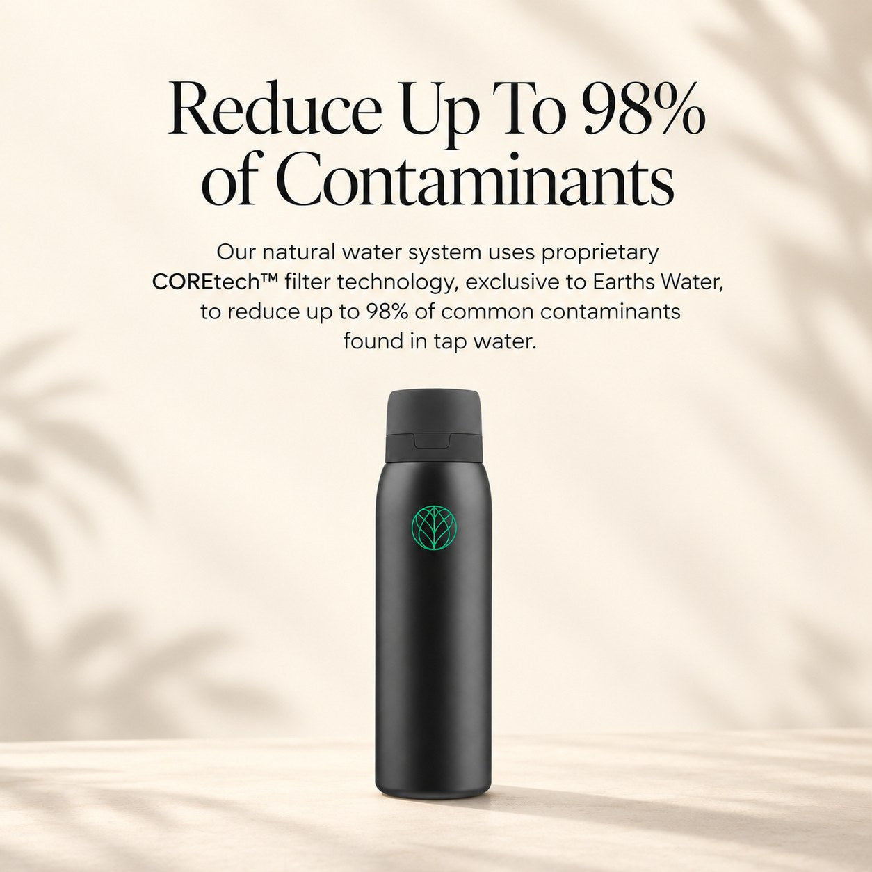 Ultra Stainless Steel Water Filter Bottle + Nature Filter