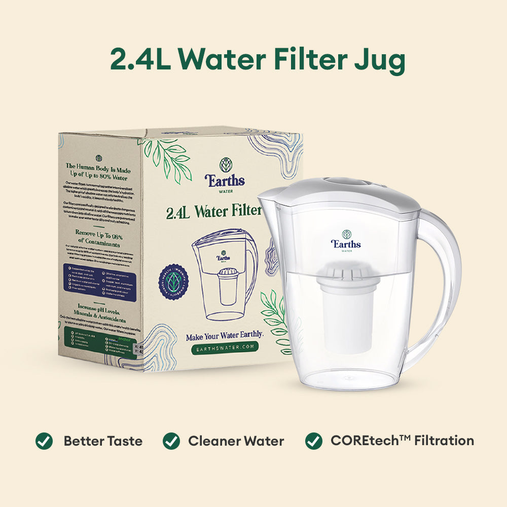2.4L Alkaline Water Filter Jug Pitcher