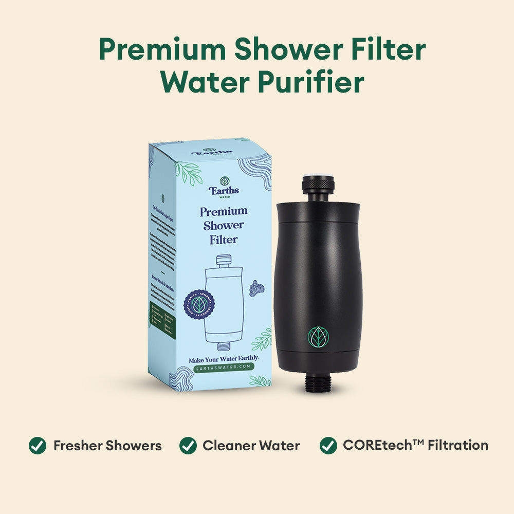 Premium Shower Filter Water Purifier & Water Softener - Black