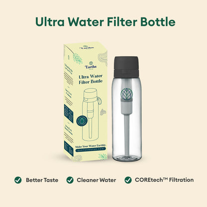 Ultra Water Filter Bottle + 3 Nature Replacement Filters [BUNDLE]