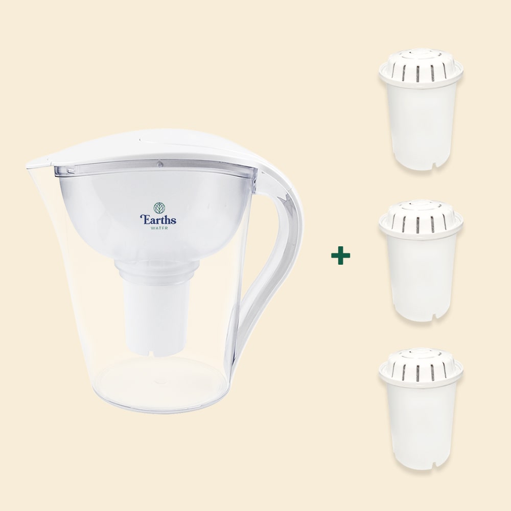 3.5L Alkaline Water Filter Jug + 3 Replacement Filters [BUNDLE]