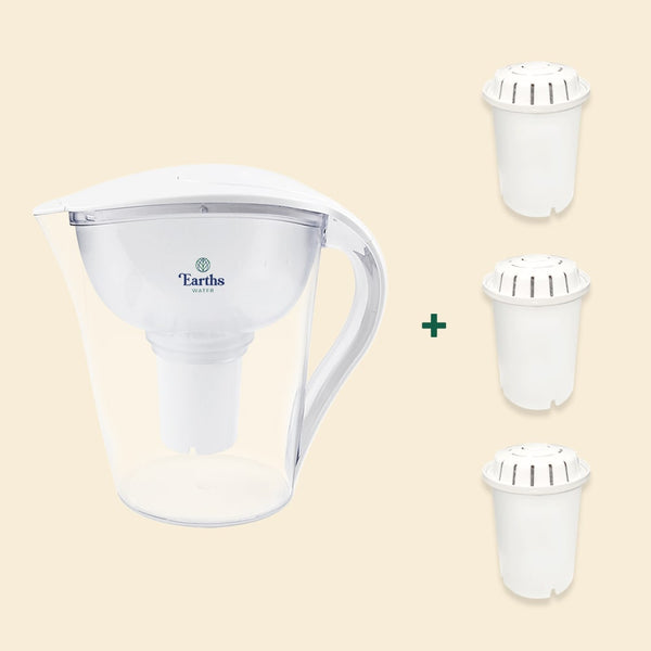 3.5L Alkaline Water Filter Jug + 3 Replacement Filters [BUNDLE]