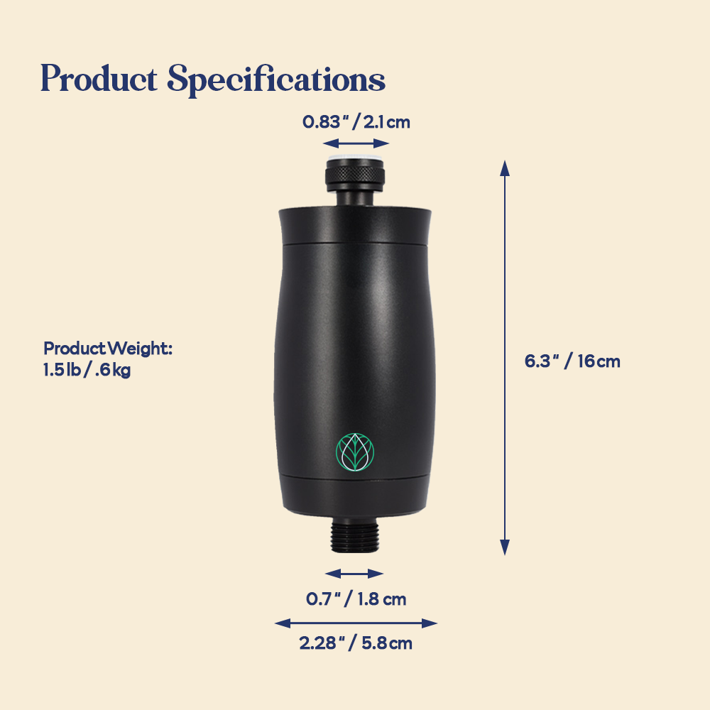 Premium Shower Filter Water Purifier & Water Softener - Black