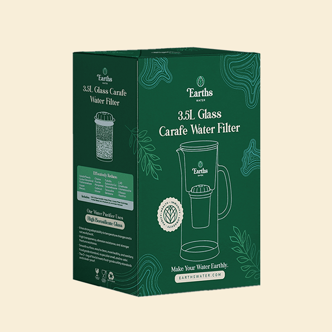 3.5L Glass Carafe Alkaline Water Filter - Black